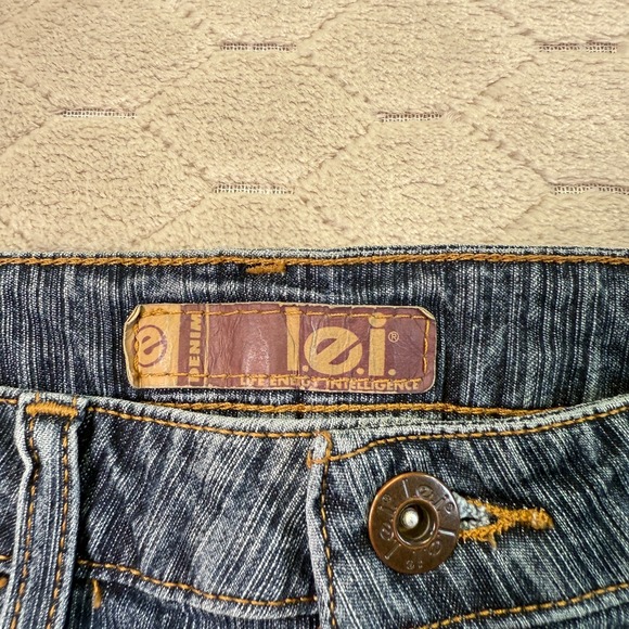 Vintage Y2K Low Rise Mini Denim Jean Skirt Size 5 Retro Festival Wear Cute - Picture 3 of 10